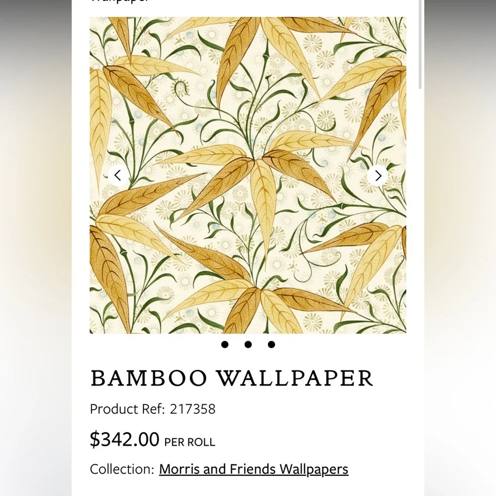 Bamboo Wallpaper by Morris & Co. - 4 rolls in Sunflower